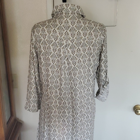 Cloth & Stone Cream Patterned Dress - Picture 8 of 10